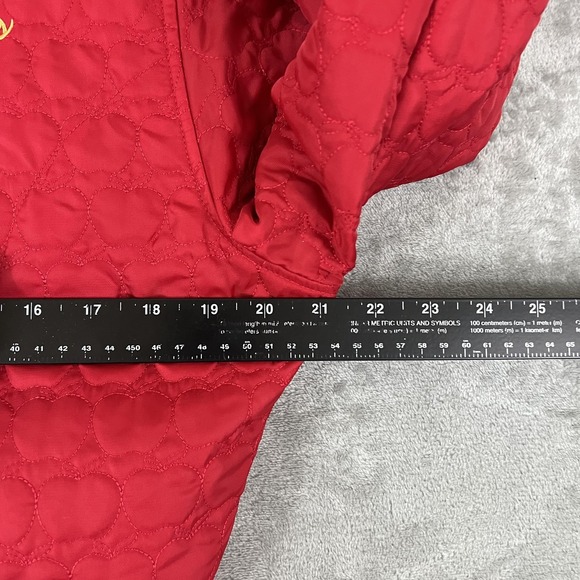 Apple Bottoms Jacket Womens Large Red Heart Quilted Down Bomber Logo Embroidery - Picture 4 of 12